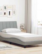 vidaXL Рамка за легло без матрак Hanko светлосива 90x200 см плат