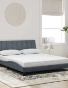 vidaXL Рамка за легло без матрак Hanko тъмносива 160x200 см кадифе