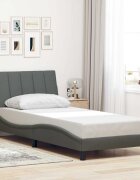 vidaXL Рамка за легло без матрак Hanko тъмносива 80x200 см плат