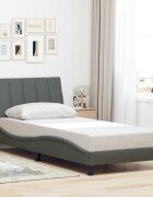 vidaXL Рамка за легло без матрак Hanko тъмносива 90x200 см плат