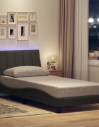 vidaXL Рамка за легло без матрак Hanko тъмносива 90x200 см плат