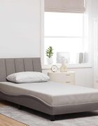 vidaXL Рамка за легло без матрак Hanko таупе 100x200 см плат
