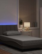 vidaXL Рамка за легло без матрак Hanko таупе 100x200 см плат