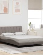 vidaXL Рамка за легло без матрак Hanko таупе 120x200 см плат