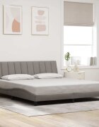 vidaXL Рамка за легло без матрак Hanko таупе 180x200 см плат