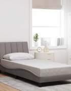 vidaXL Рамка за легло без матрак Hanko таупе 90x190 см плат