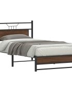 vidaXL Рамка за легло без матрак кафяв дъб 100x190 см инженерно дърво