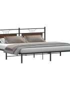 vidaXL Рамка за легло без матрак кафяв дъб 193x203 см инженерно дърво