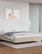 vidaXL Рамка за легло без матрак капучино 160x200 см изкуствена кожа