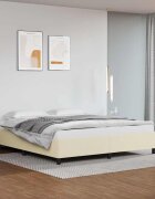 vidaXL Рамка за легло без матрак кремава 160x200 см изкуствена кожа