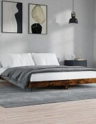 vidaXL Рамка за легло без матрак опушен дъб 150x200 см инженерно дърво