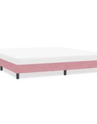 vidaXL Рамка за легло без матрак Pink 200x220 cm Кадифе
