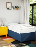 vidaXL Рамка за легло без матрак Синьо 90x190 см плат