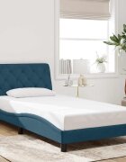 vidaXL Рамка за легло без матрак синя 100x200 см кадифе