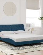 vidaXL Рамка за легло без матрак синя 160x200 см кадифе