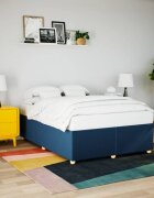 vidaXL Рамка за легло без матрак синя 160x200 см плат