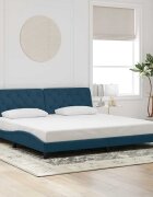 vidaXL Рамка за легло без матрак синя 200x200 см кадифе
