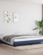 vidaXL Рамка за легло без матрак синя 200x200 см плат