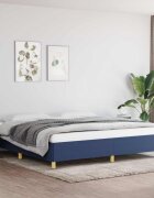 vidaXL Рамка за легло без матрак синя 200x200 см плат