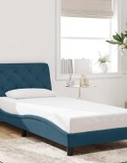 vidaXL Рамка за легло без матрак синя 80x200 см кадифе