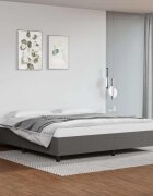 vidaXL Рамка за легло без матрак сива 200x200 см изкуствена кожа