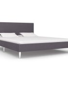 vidaXL Рамка за легло без матрак сива плат 135x190 см