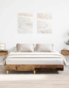 vidaXL Рамка за легло без матрак старо дърво 140x200см инженерно дърво