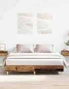 vidaXL Рамка за легло без матрак старо дърво 150x200см инженерно дърво