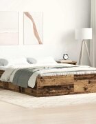 vidaXL Рамка за легло без матрак старо дърво 160x200см инженерно дърво