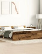 vidaXL Рамка за легло без матрак старо дърво 160x200см инженерно дърво