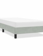 vidaXL Рамка за легло без матрак Светло сиво 100x210 cm Кадифе