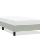 vidaXL Рамка за легло без матрак Светло сиво 100x220 cm Кадифе
