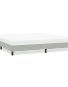 vidaXL Рамка за легло без матрак Светло сиво 200x220 cm Кадифе