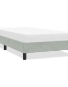 vidaXL Рамка за легло без матрак Светло сиво 80x220 cm Кадифе