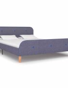 vidaXL Рамка за легло без матрак светлосива плат 135x190 см