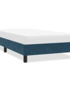vidaXL Рамка за легло без матрак Тъмно синьо 100x210 cm Кадифе