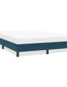 vidaXL Рамка за легло без матрак Тъмно синьо 140x210 cm Кадифе