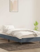 vidaXL Рамка за легло без матрак Тъмно сиво 90x210 cm Кадифе