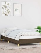 vidaXL Рамка за легло без матрак тъмнокафява 100x200 см плат