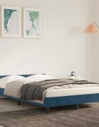 vidaXL Рамка за легло без матрак тъмносиня 120x200 см кадифе