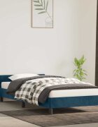 vidaXL Рамка за легло без матрак тъмносиня 90x190 см кадифе