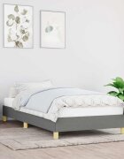 vidaXL Рамка за легло без матрак тъмносива 90x200 см плат