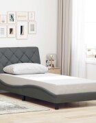 vidaXL Рамка за легло без матрак тъмносива 90x200 см плат
