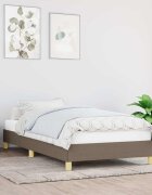 vidaXL Рамка за легло без матрак таупе 100x200 см плат