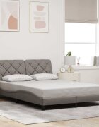 vidaXL Рамка за легло без матрак таупе 120x200 см плат