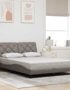 vidaXL Рамка за легло без матрак таупе 140x200 см плат