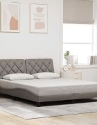 vidaXL Рамка за легло без матрак таупе 160x200 см плат