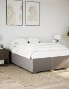 vidaXL Рамка за легло без матрак таупе 160x200 см плат