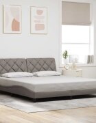 vidaXL Рамка за легло без матрак таупе 180x200 см плат