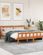 vidaXL Рамка за легло без матрак восъчнокафяв 150x200 см бор масив